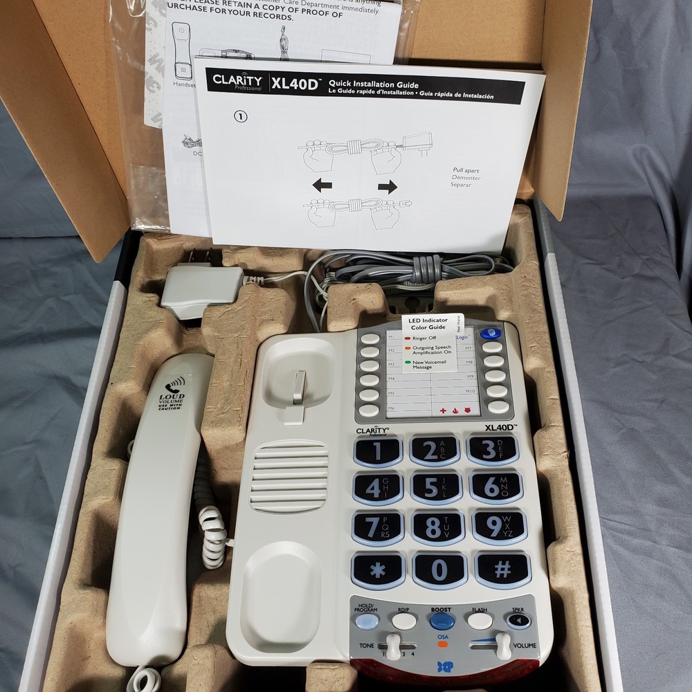 Clarity Professional XL40D Telephone Digital Extra Loud Big Button Speakerphone